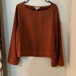 Burnt Orange Bell Sleeve Top